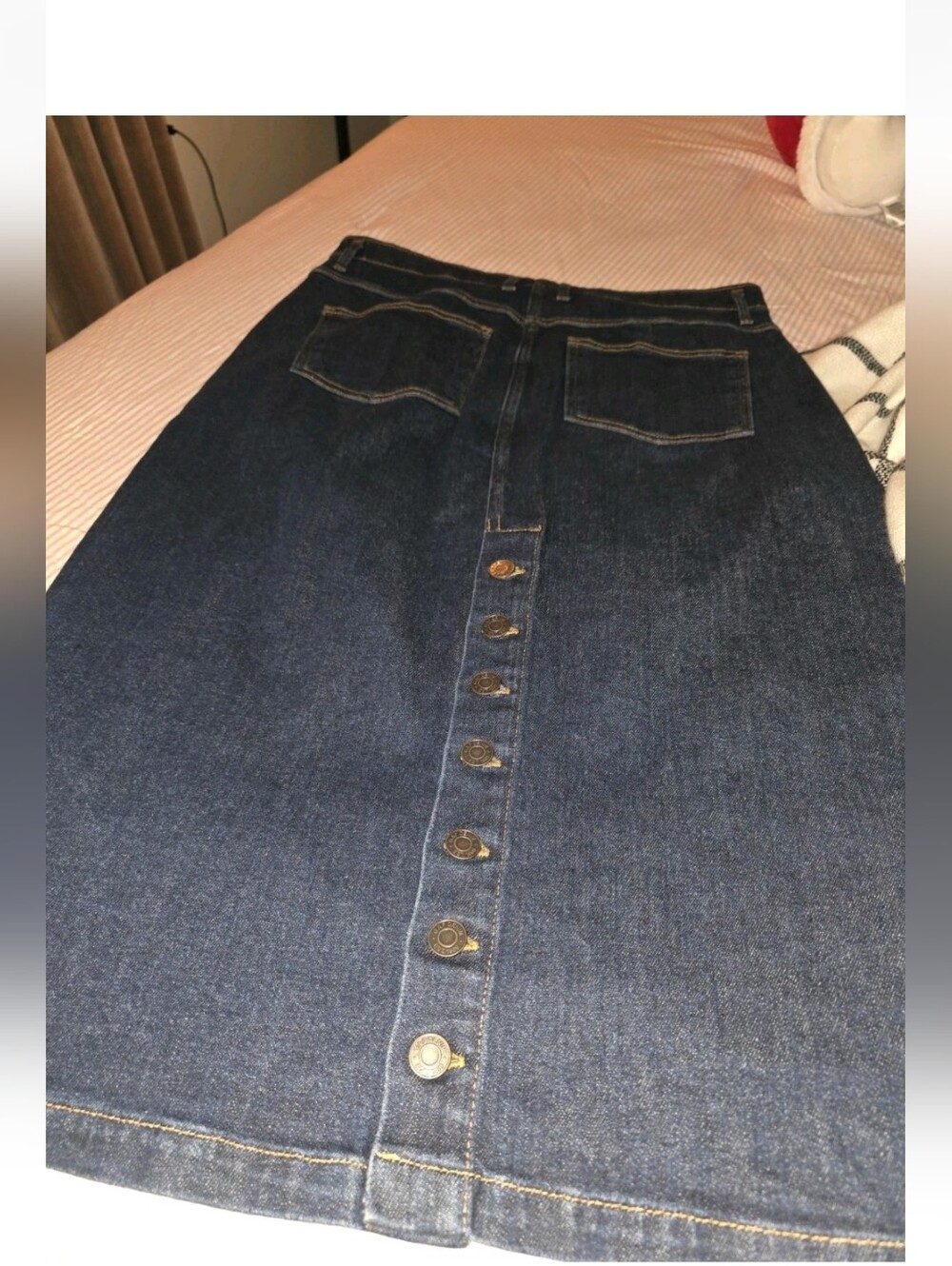 Gap NWOT Women's Dark Blue Denim Button Back Skirt Size 30/10